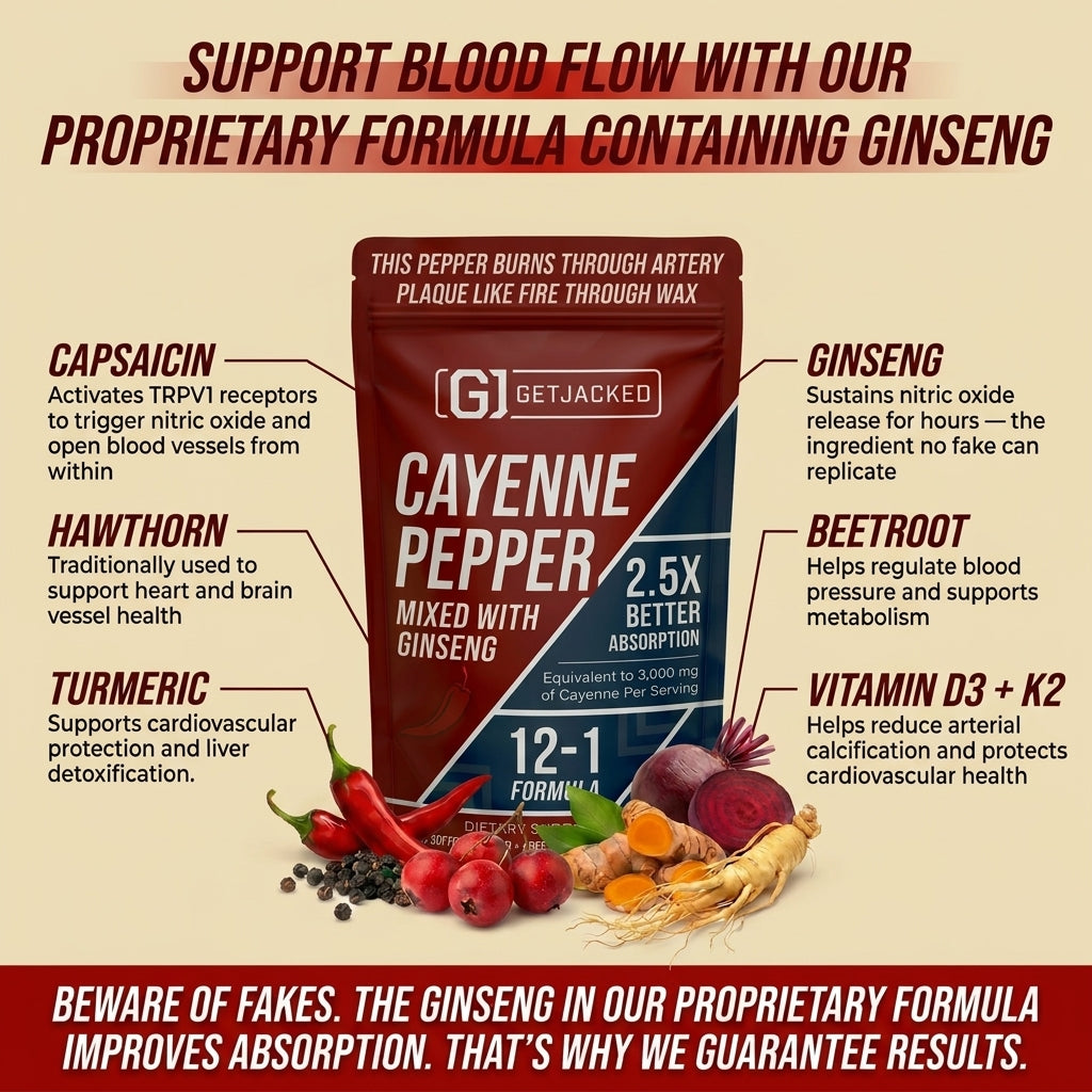 GetJacked Cayenne Softgels + FREE Beetroot Capsules*