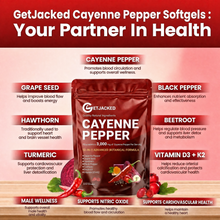 Support Vascular Function with GetJacked Cayenne Softgels 901